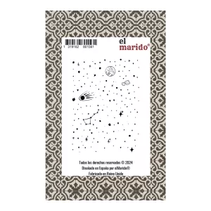 Sello scrapbooking fondo estrellas