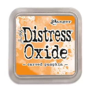 Tinta distress oxide carved pumpkin